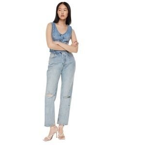 DENIM FORUM JONI HIGH WAIST LOOSE JEANS 27